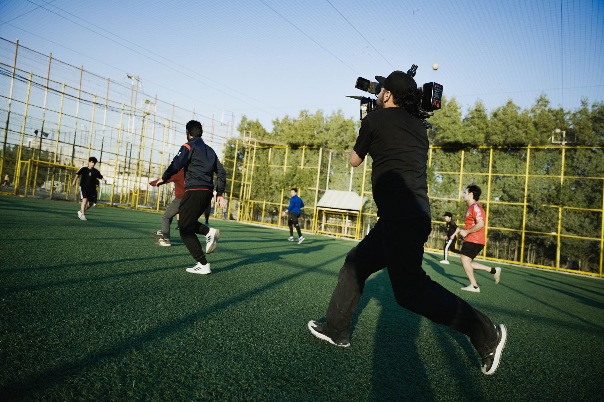 Câmera de alta definição gravando treino no campo